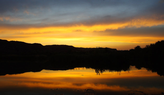 ocaso en el humedo sureste